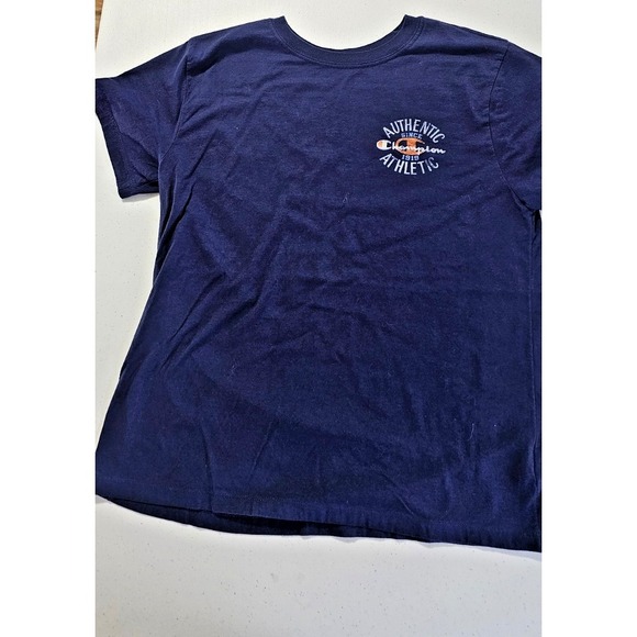Champion Tops - Champion Womens Small Blue Authentic Athletic Logo T Shirt Short Sleeve Tee